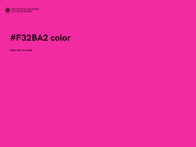 #F32BA2 color image
