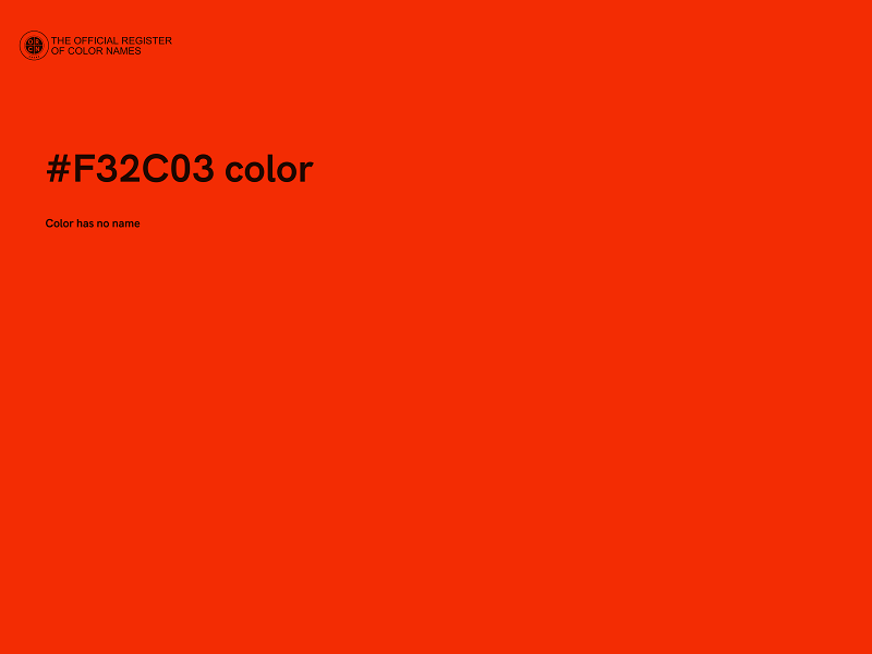 #F32C03 color image