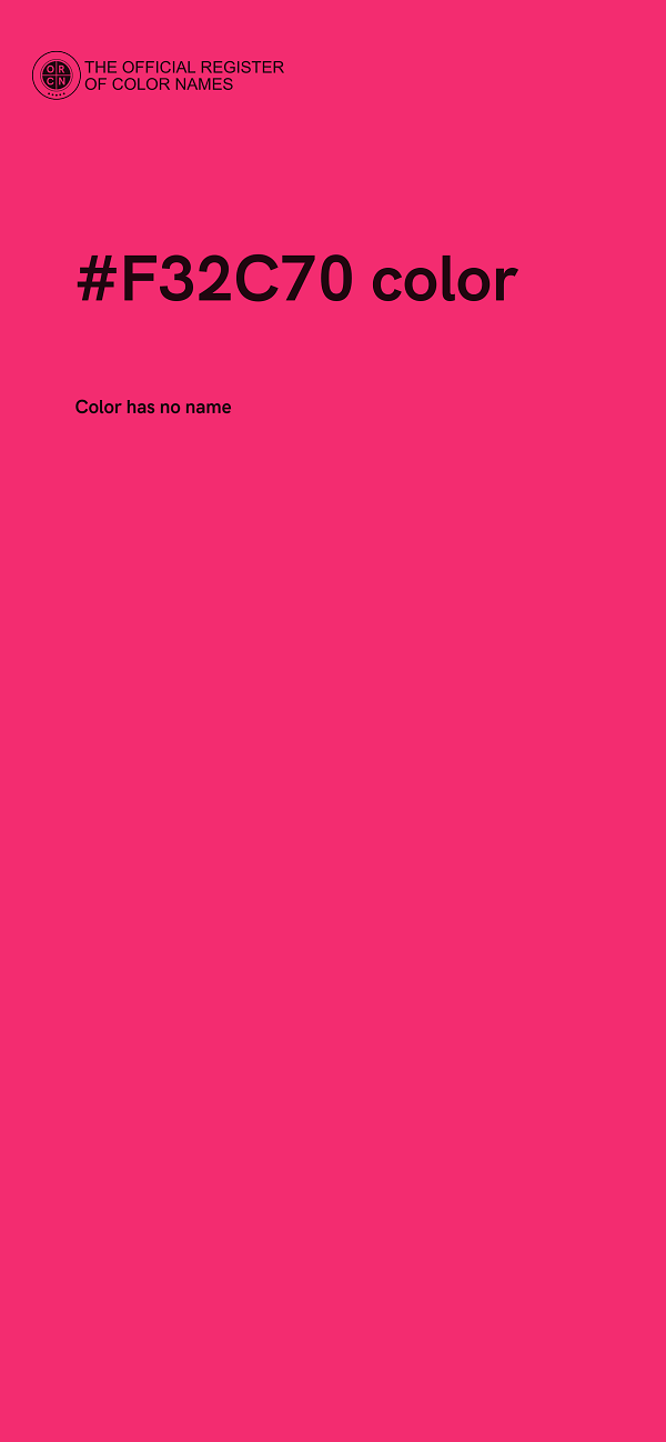 #F32C70 color image