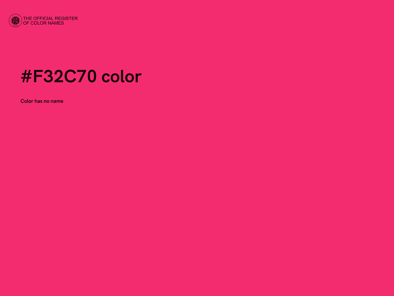 #F32C70 color image