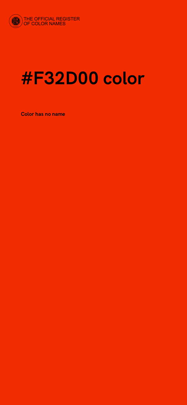 #F32D00 color image