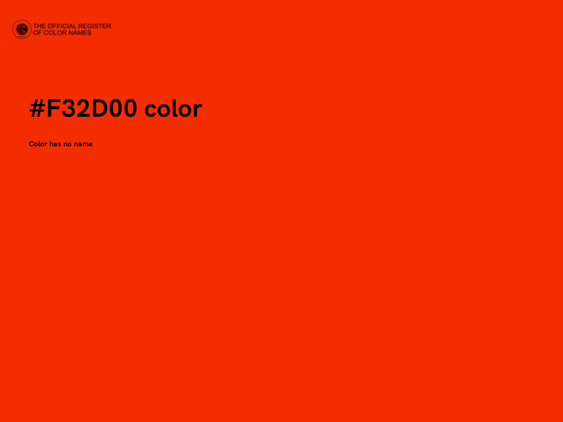 #F32D00 color image