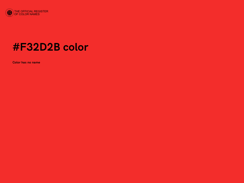 #F32D2B color image