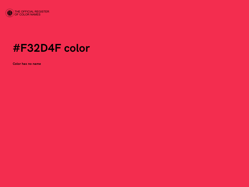 #F32D4F color image