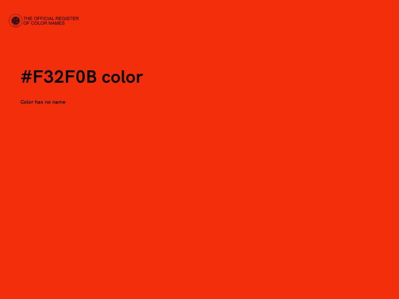 #F32F0B color image