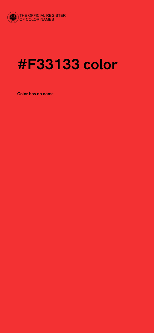 #F33133 color image