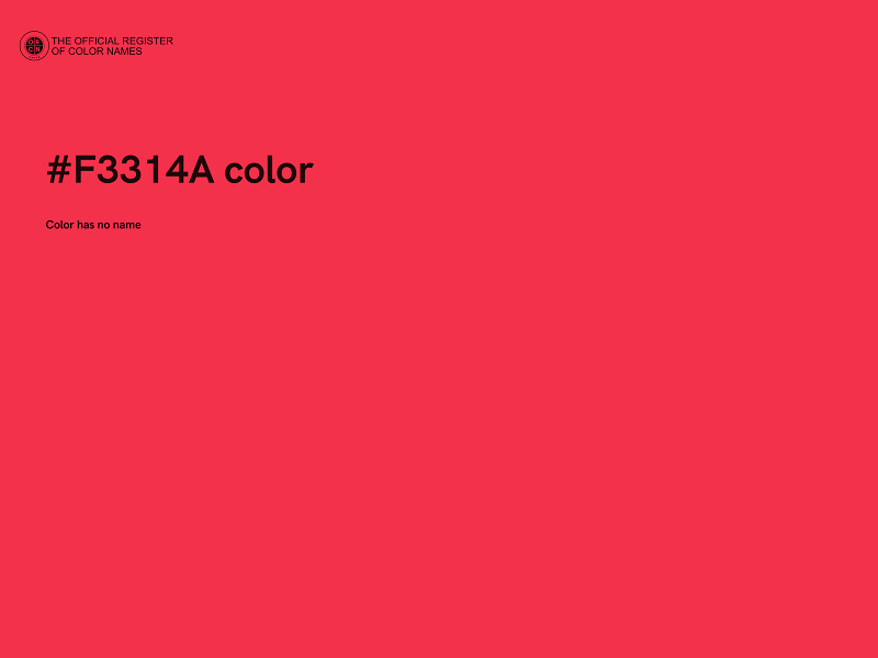 #F3314A color image