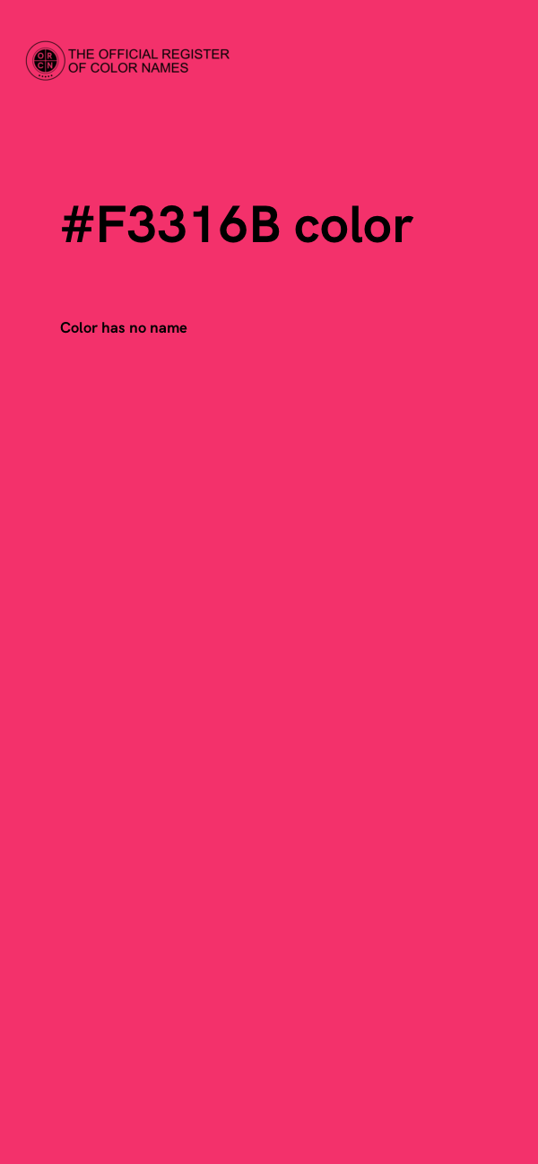 #F3316B color image