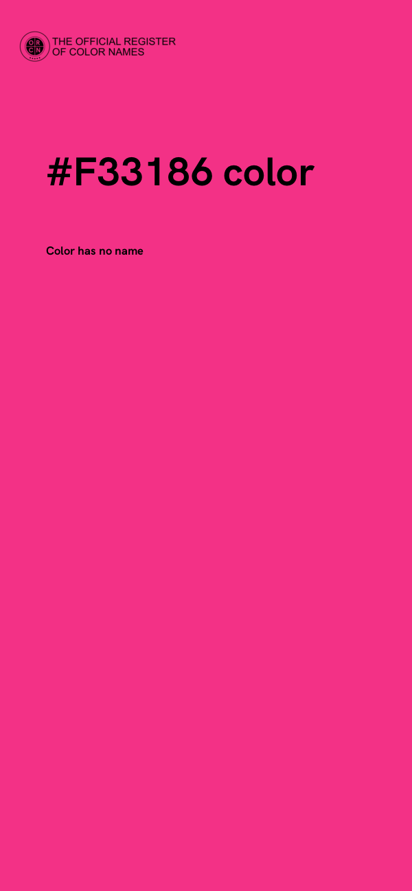 #F33186 color image