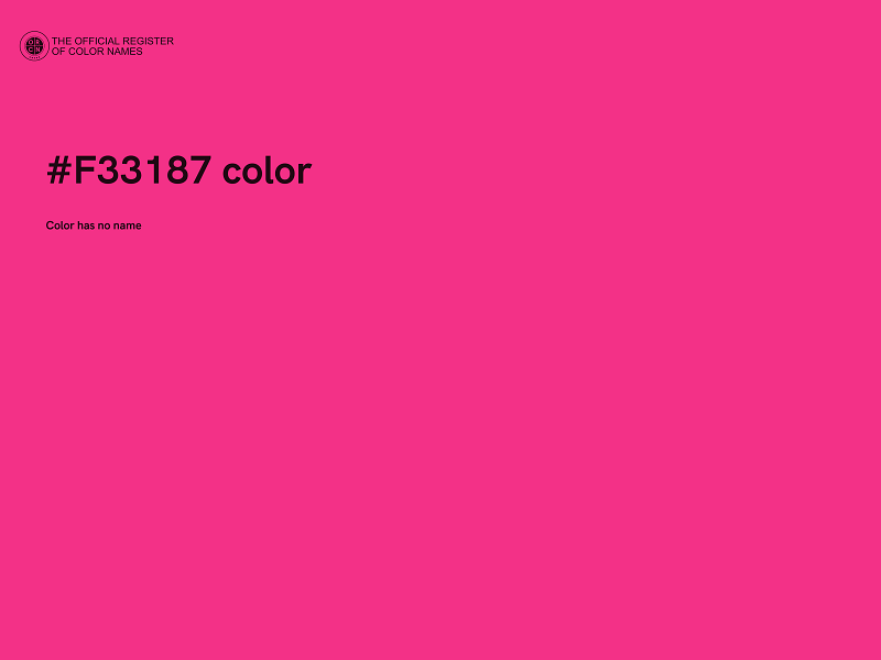 #F33187 color image