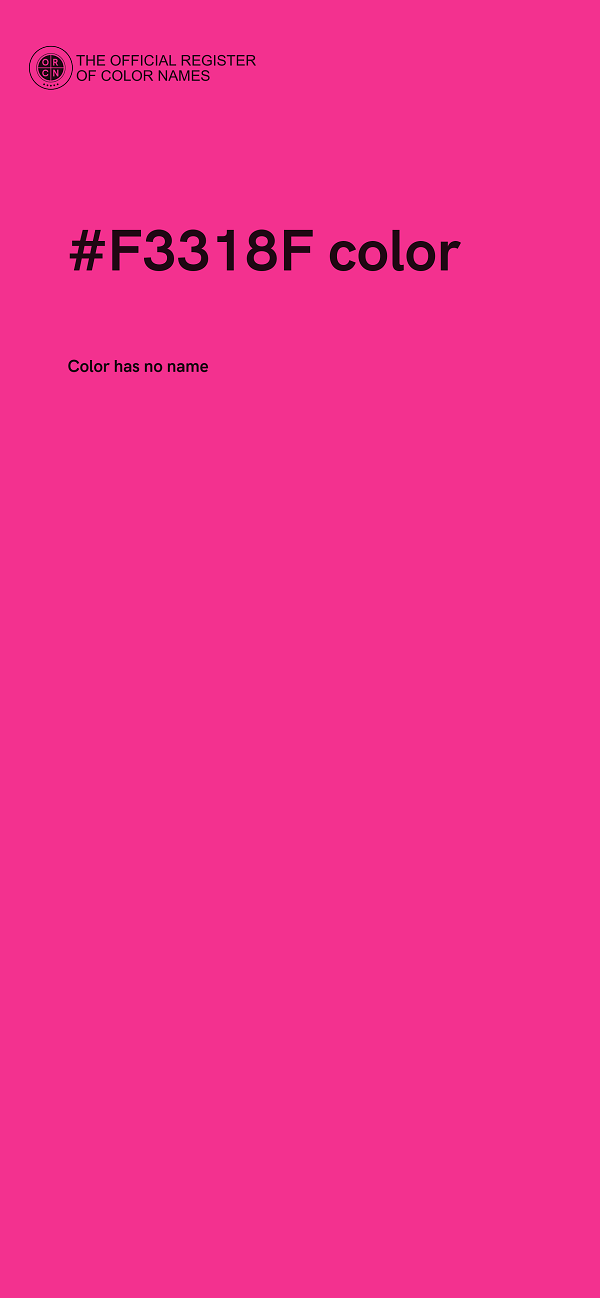 #F3318F color image