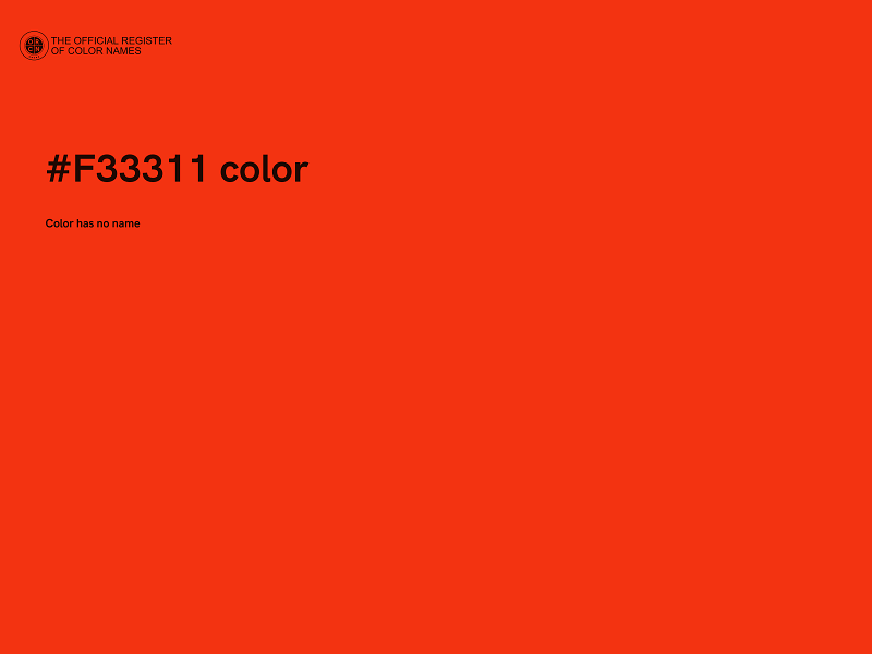 #F33311 color image