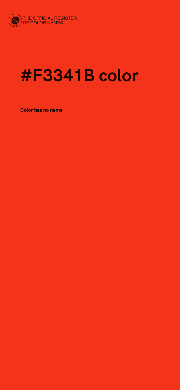 #F3341B color image