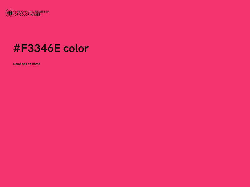 #F3346E color image