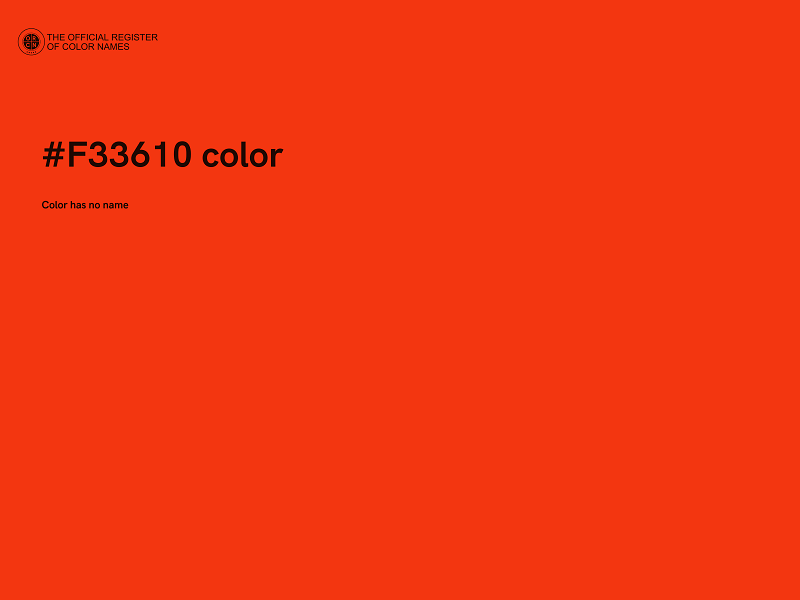 #F33610 color image