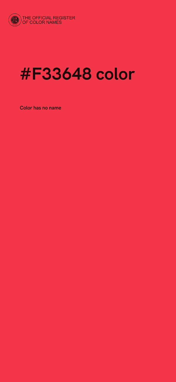 #F33648 color image