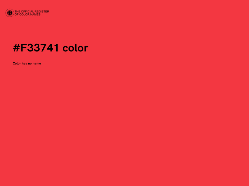 #F33741 color image