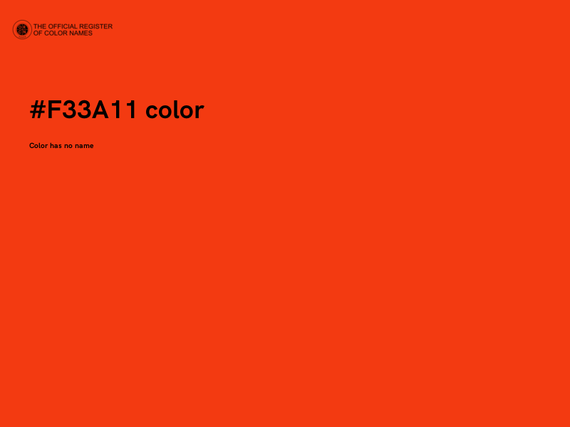 #F33A11 color image