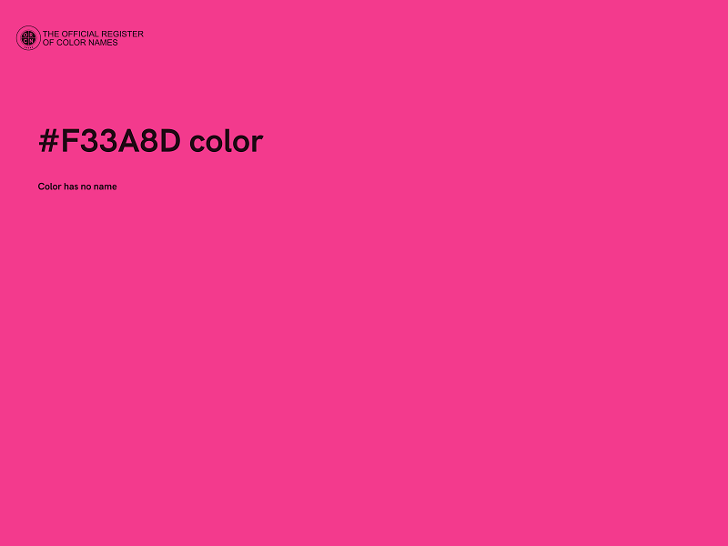 #F33A8D color image