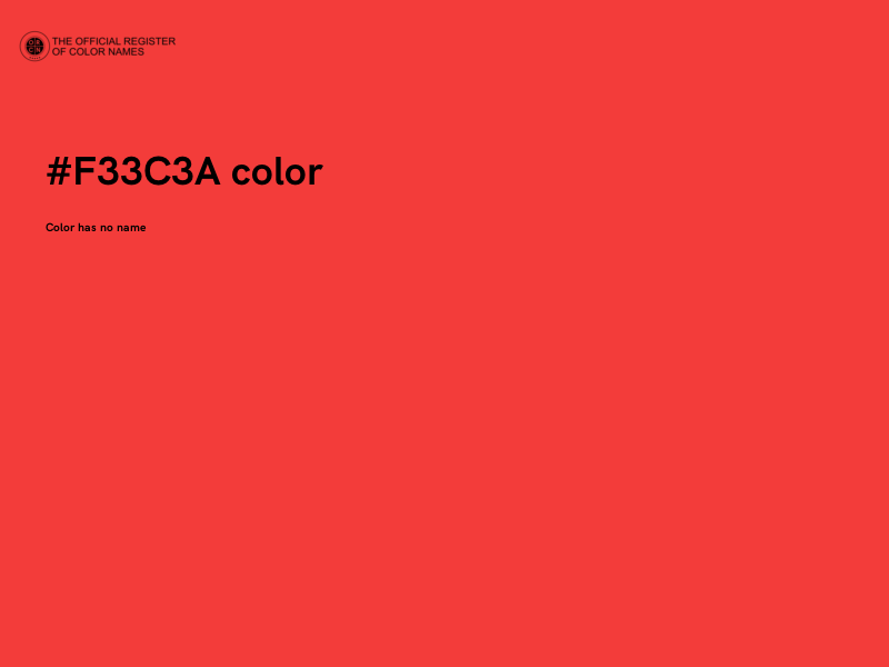 #F33C3A color image