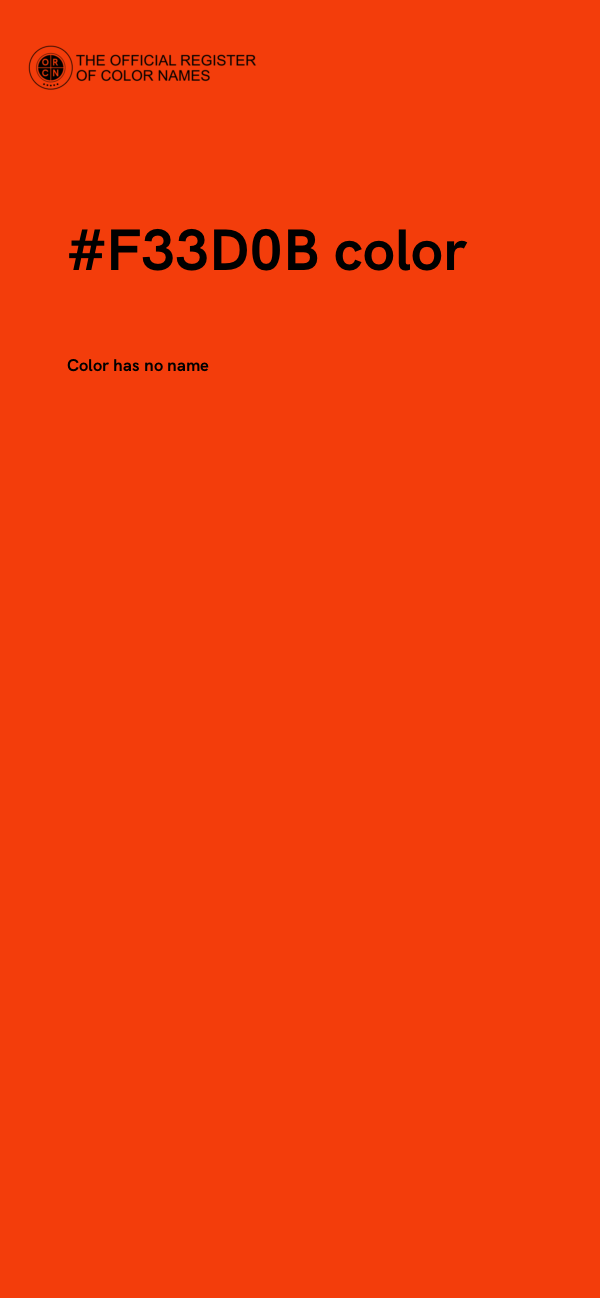 #F33D0B color image