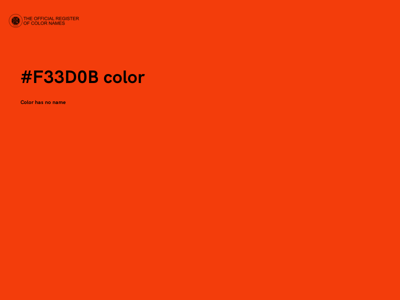 #F33D0B color image