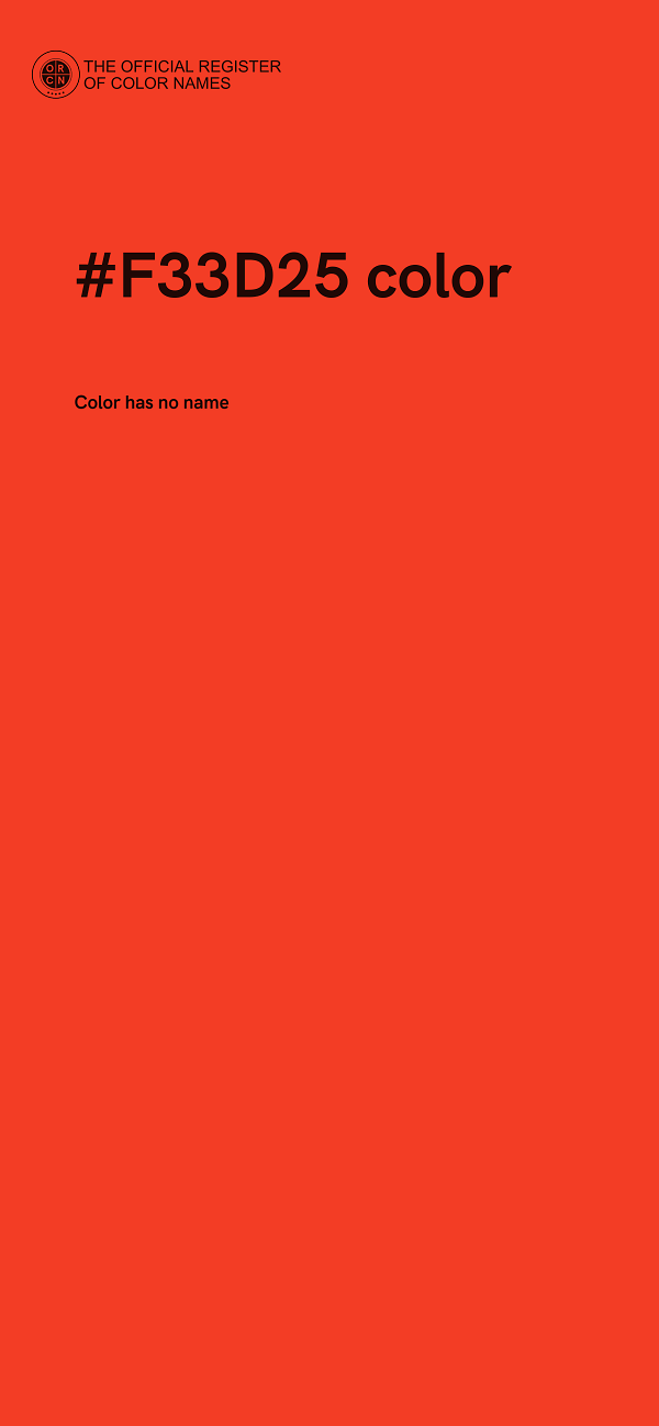 #F33D25 color image