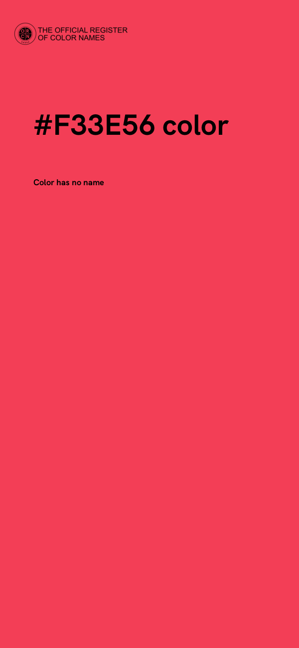 #F33E56 color image