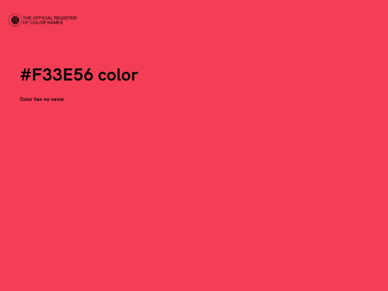 #F33E56 color image