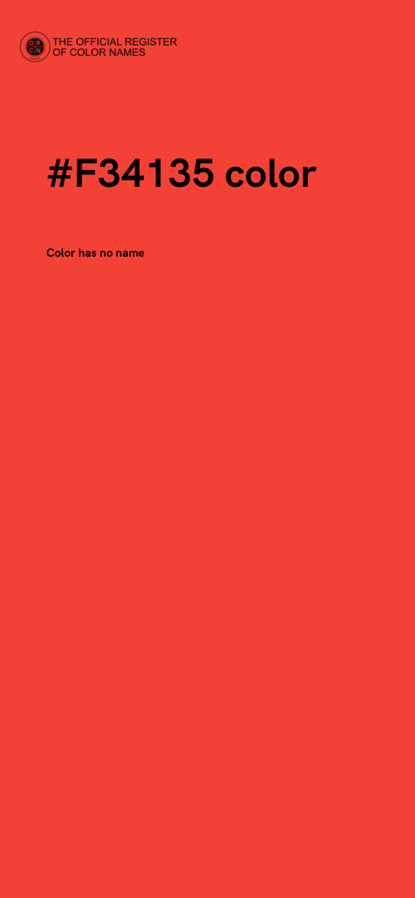 #F34135 color image