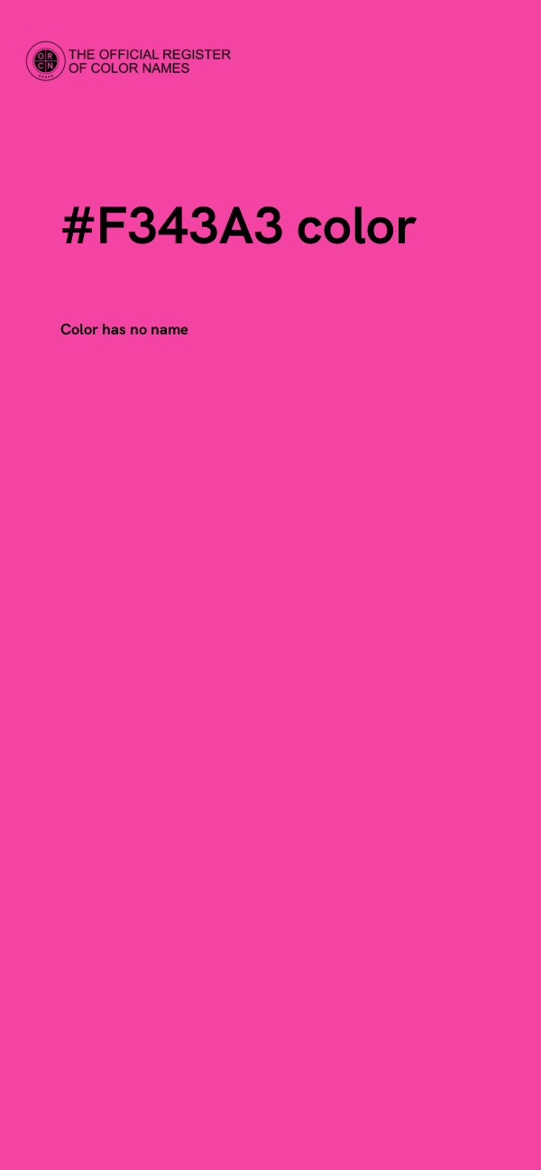 #F343A3 color image