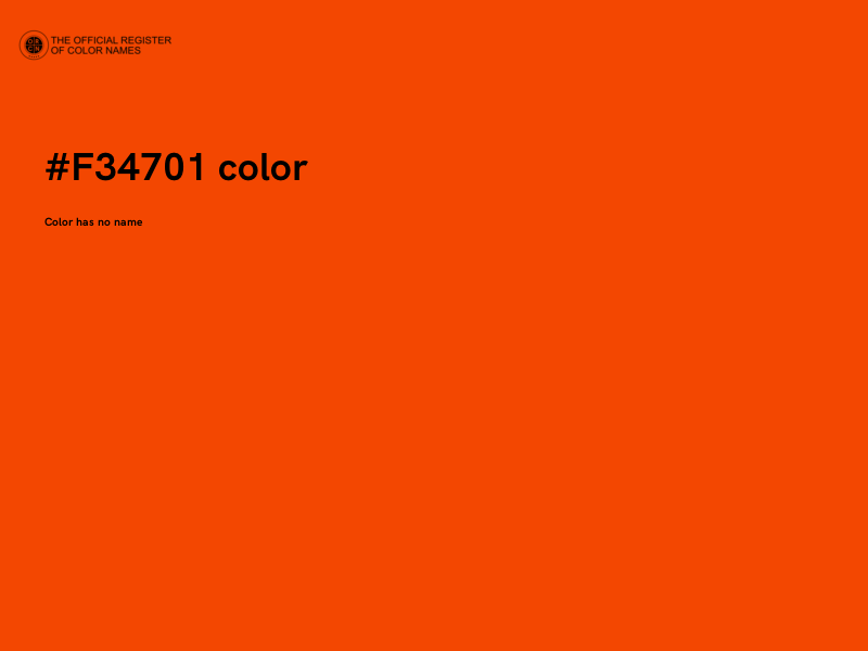 #F34701 color image