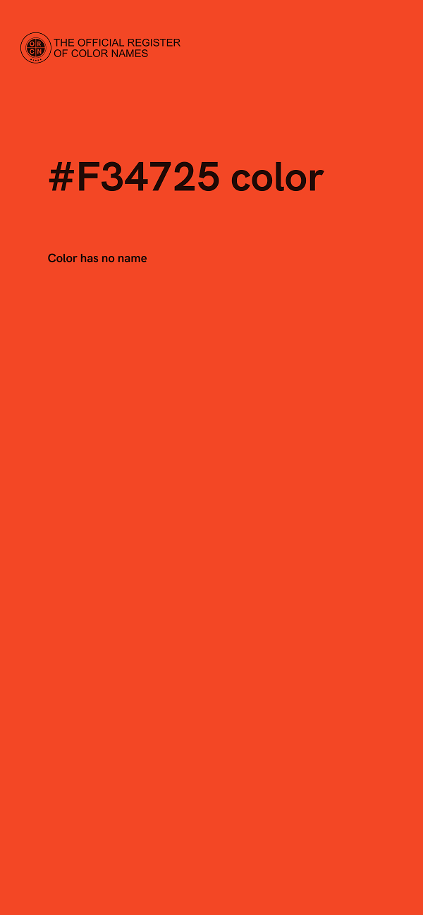 #F34725 color image