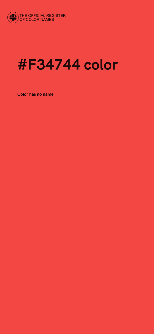 #F34744 color image