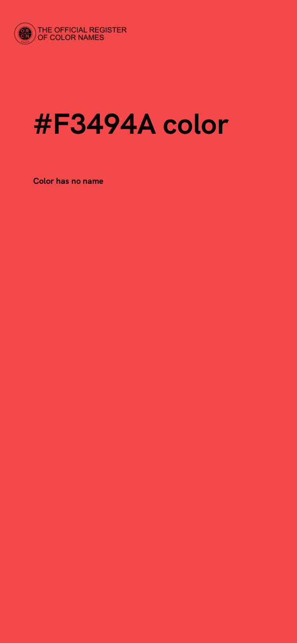#F3494A color image