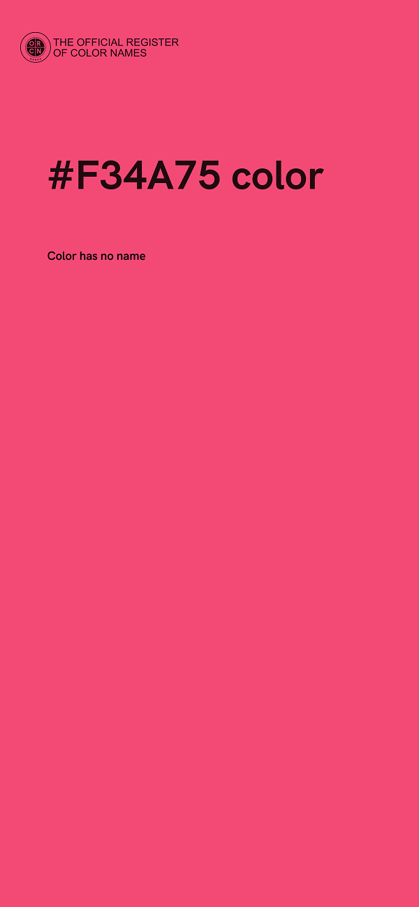 #F34A75 color image