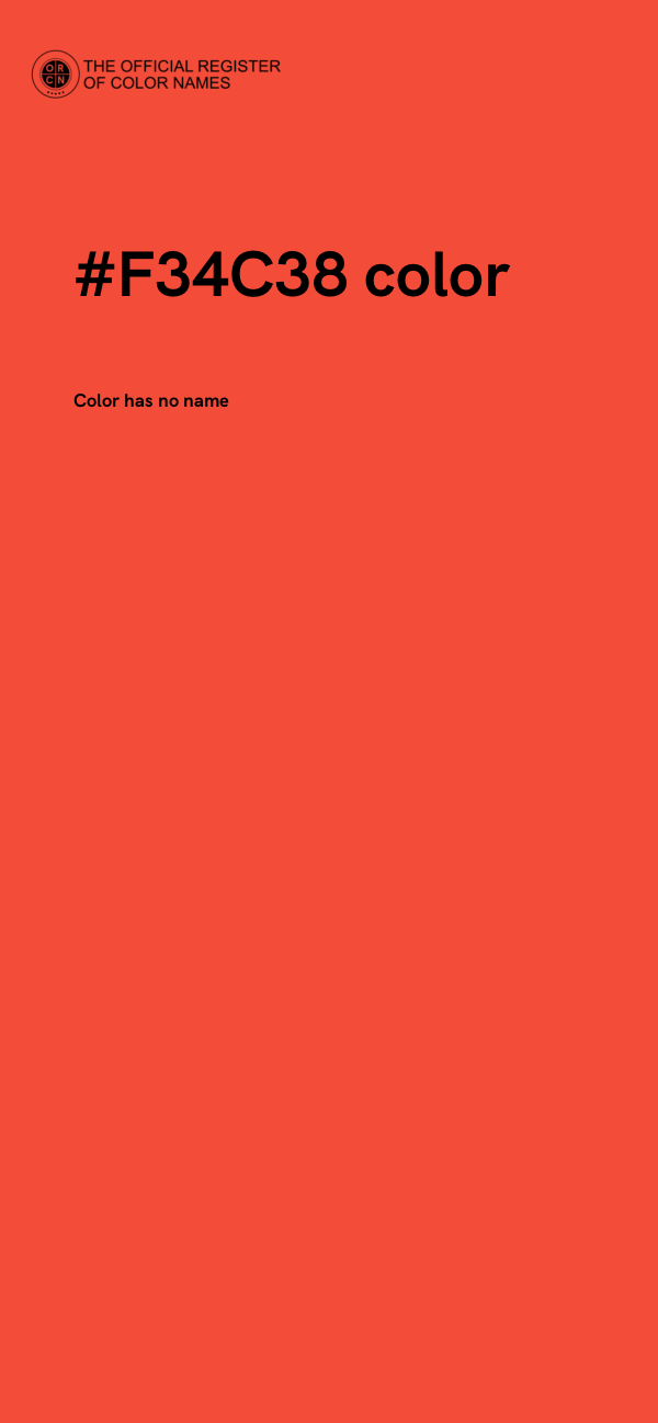 #F34C38 color image