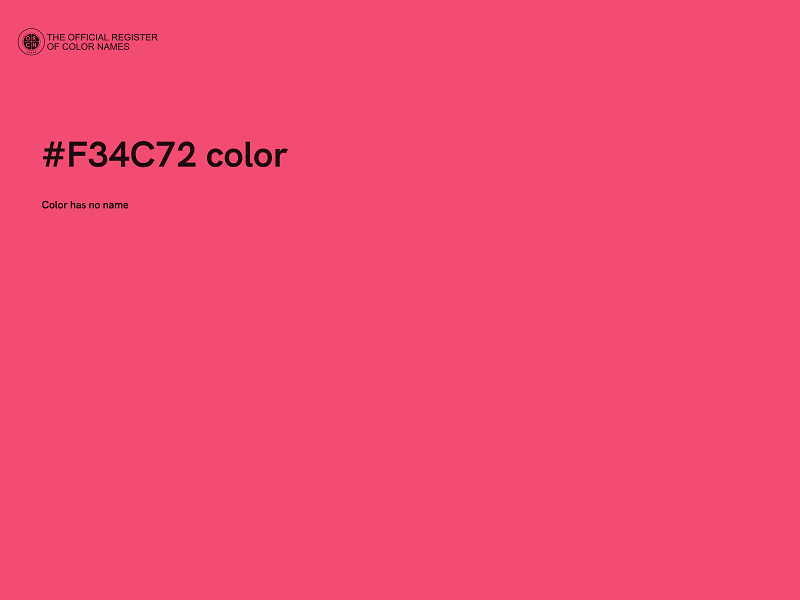 #F34C72 color image