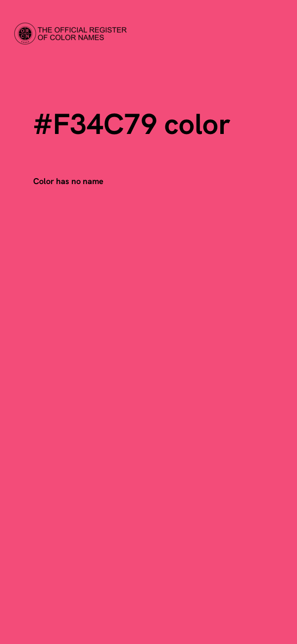 #F34C79 color image