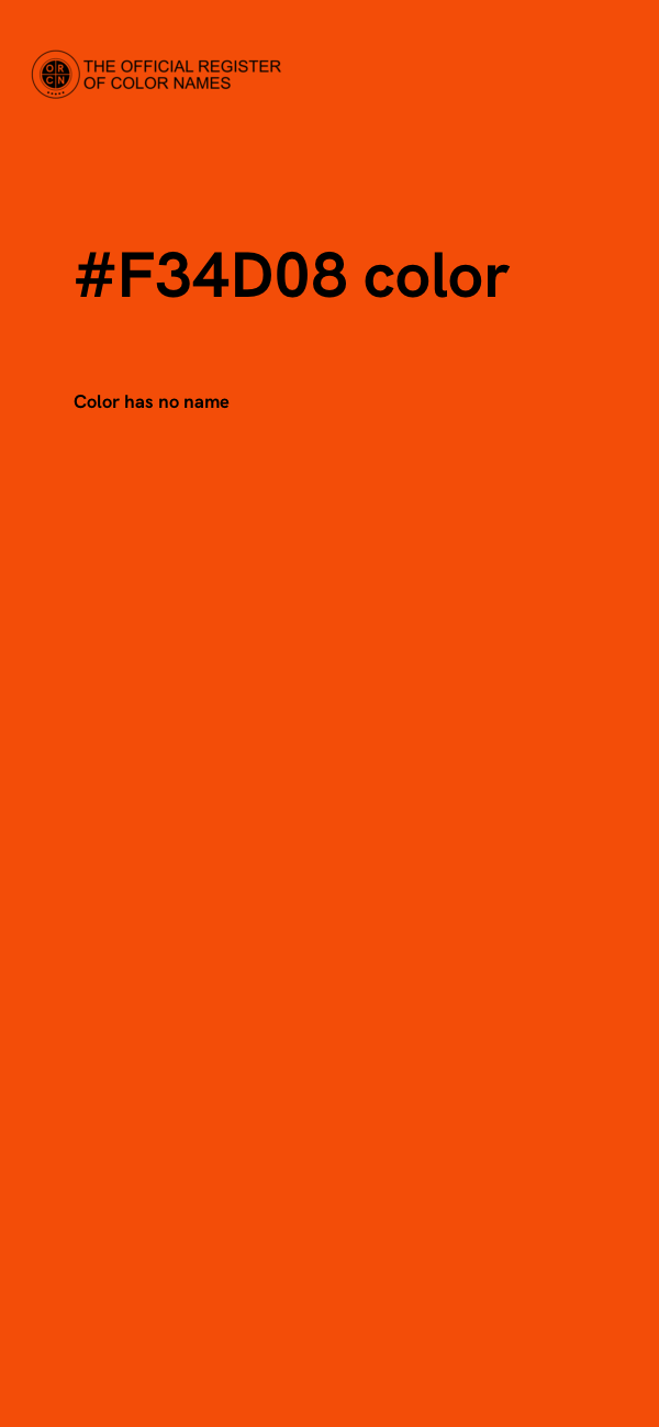 #F34D08 color image