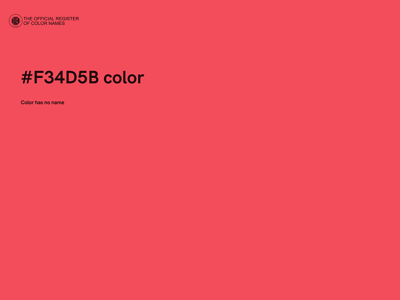 #F34D5B color image