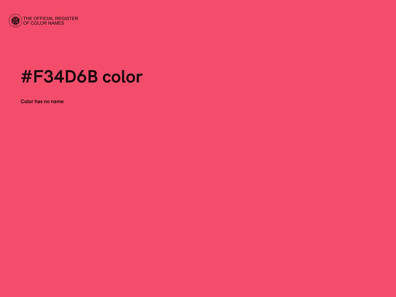 #F34D6B color image