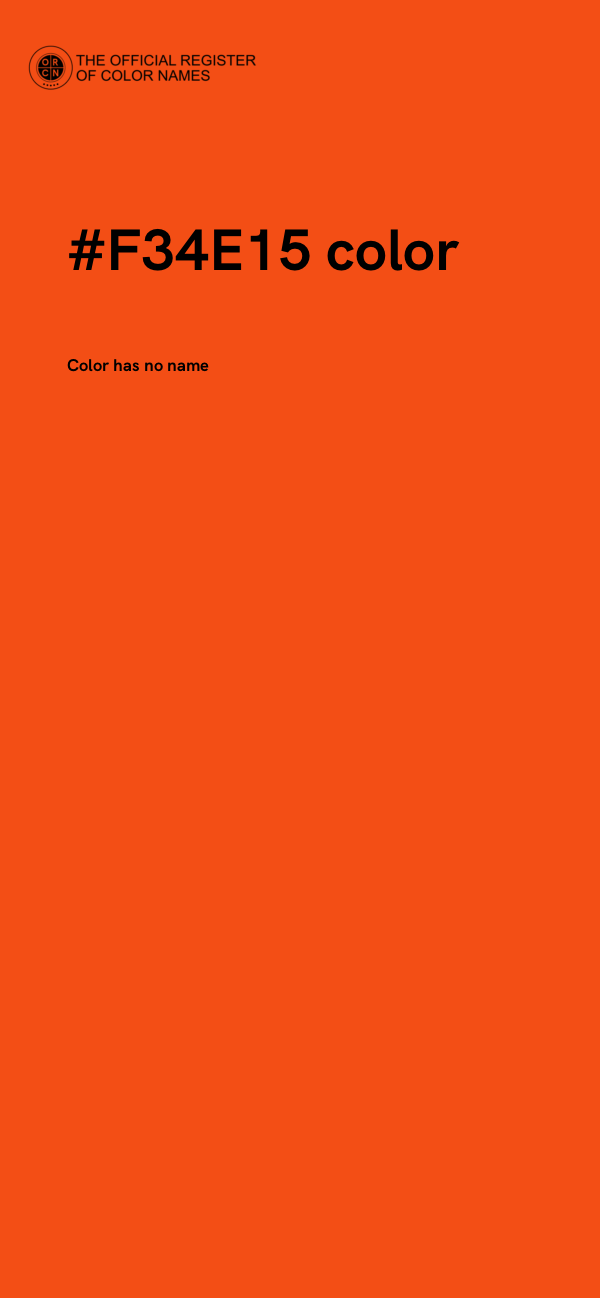 #F34E15 color image