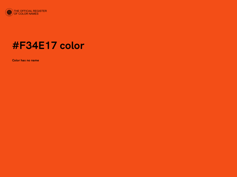 #F34E17 color image
