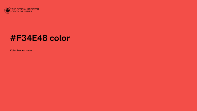 #F34E48 color image