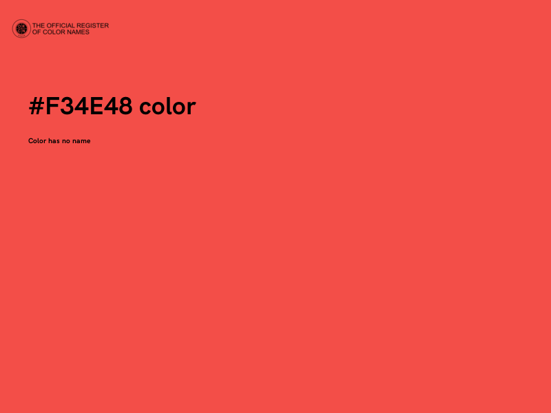 #F34E48 color image