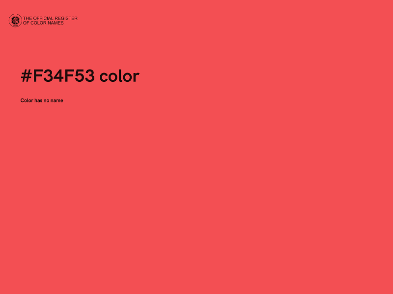 #F34F53 color image