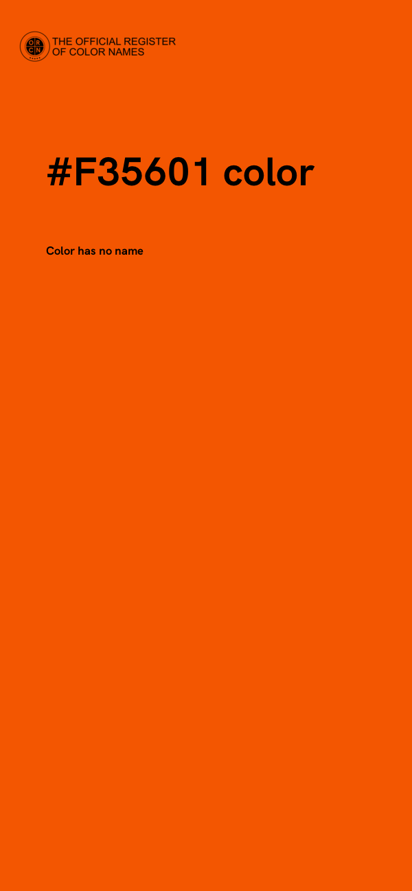#F35601 color image