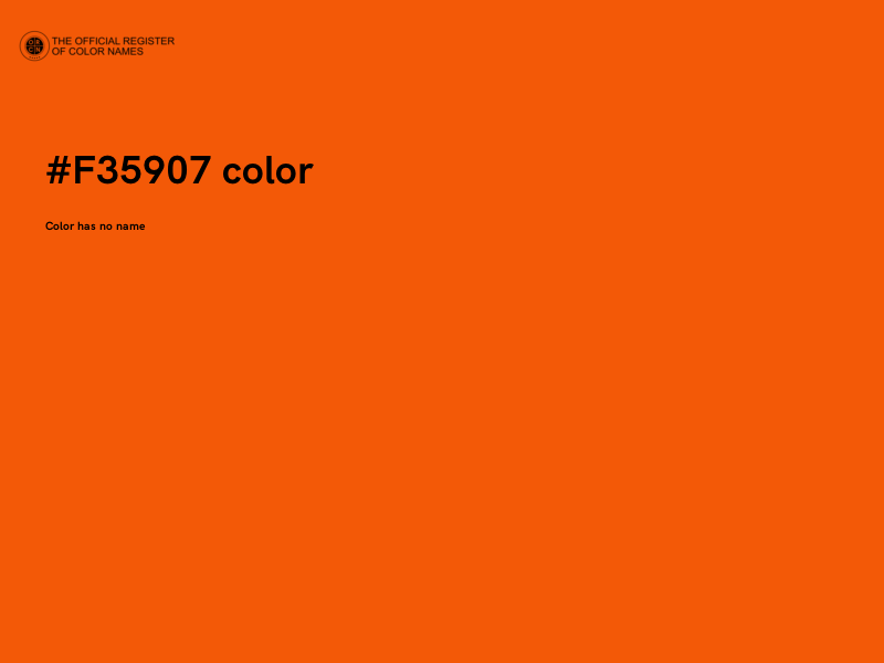 #F35907 color image