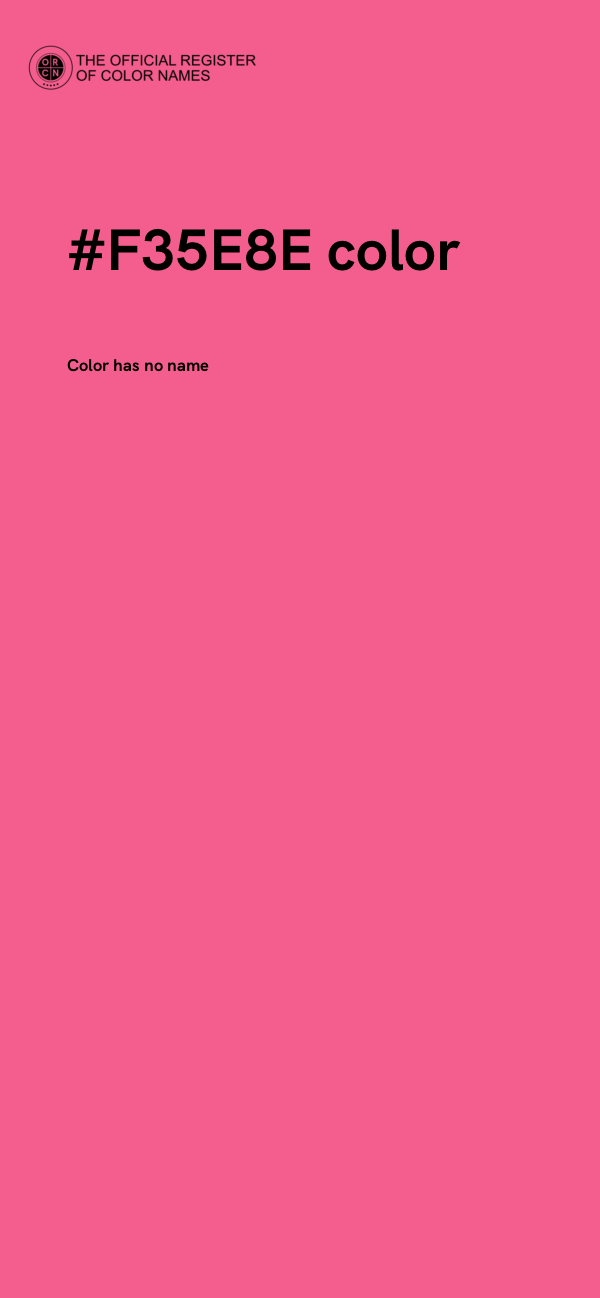 #F35E8E color image